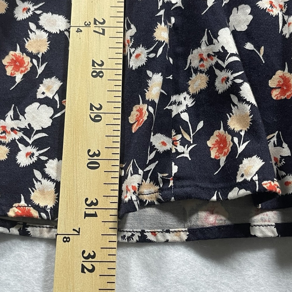 French Connection Floral Fit & Flare Dress Women's US 2 Navy Sleeveless Mini - Picture 7 of 7